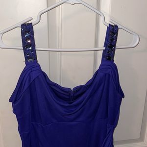 Purple evening dress